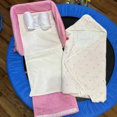 ベビー服　ロンパンス冬用　50〜60 7枚　おくるみ　携帯用オムツ替え台