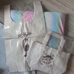 不二家 ペコちゃん トートバッグ エコバッグ 2点セット