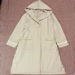 axesfemmアクシーズ フード付きピンクベージュロングコート　コーディガン