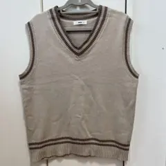 WEGO ニットベスト サイズF ベージュ