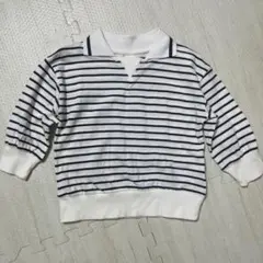 Cottoli ボーダー柄 シャツ