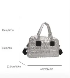 キルティングバック　シルバー