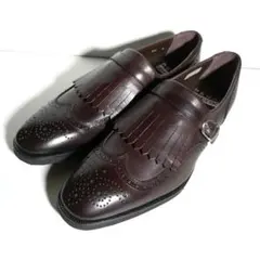 d0226 新品同様 リーガル GEOX キルト レザーシューズ 25 茶 革靴