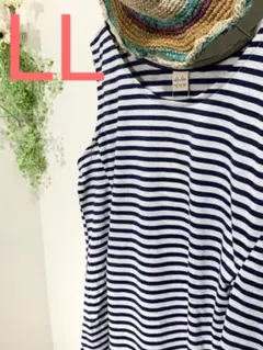 ノースリーブワンピース　チュニック　大きいサイズ　LL