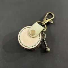 緑系 レザークラフト コインケース ハンドメイド