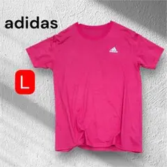 adidas アディダス Tシャツ ピンク メンズL スポーツウェア カジュアル