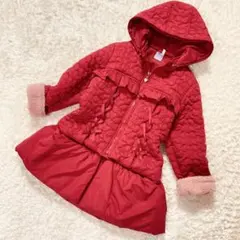 130【 美品 】3way アクシーズファム 子供　フリル　ハート　Aライン　綿