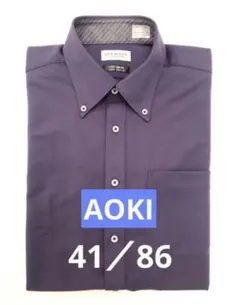 【AOKI 】ノンアイロンスーパーストレッチ ボタンダウンシャツ
