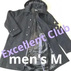 美品《エクセレントクラブ》メンズM パーカーロングコートチャコールグレーのサムネイル