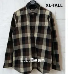 L.L.Bean チェック ワークジャケット 裏フリース XL Tall 汚れ
