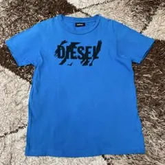 DIESEL Tシャツ ブルー ロゴプリント クルーネック 140のサムネイル