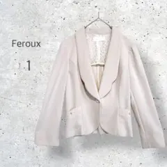 【Feroux】　セレモニージャケット　ビジュー　シングル　1ボタン　テーラード