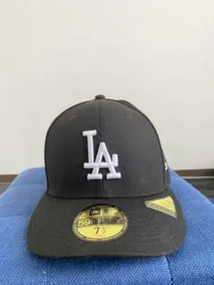 New Era 59FIFTY LA ブラックキャップ 7 1/2