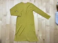 a.v.v standard イエロー　ロングカーディガン　Sのサムネイル