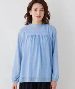 【美品・試着のみ】長袖レーストップス タンクトップ セット Mサイズ ブルー 春