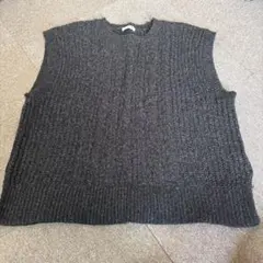 Samansa Mos2 ニットベスト サイズF ダークグレー