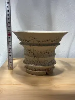 3Dプリンタ鉢 植木鉢　ベージュ