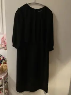 INDIVI 東京ソワール　ブラックフォーマルワンピース　セレモニー　喪服のサムネイル