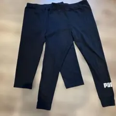 PUMA 黒スパッツ&ユニクロアンクル丈スパッツ2枚組130サイズ