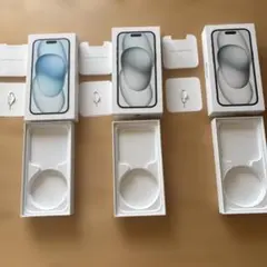 iPhone 15 空箱 3箱セット ブラック/ブルー