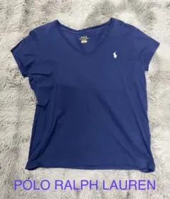 Polo Ralph Lauren ネイビー Vネック　コットン Tシャツ Mのサムネイル