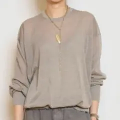 HERILL/ヘリル　RAMIEHIGHGAUGE クルーネックニット