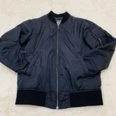 UNIQLO ユニクロ　メンズ　ブラック 黒　MA-1 フライトジャケット　M