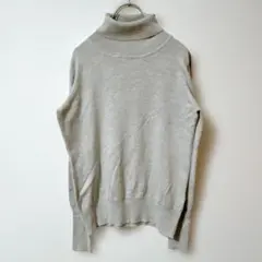 USA古着CIELOタートルネックニットセーター グレー【L】