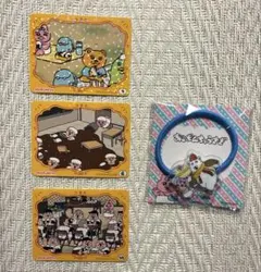 新品未開封　ローソン×おぱんちゅうさぎ アクリルヘアゴム　シール　4点