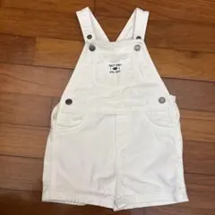 carter's ホワイト ショートオーバーオール 12m
