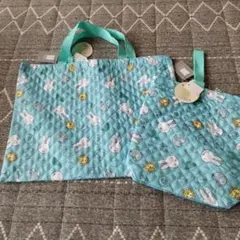 新品未使用　ミッフィー　レッスンバック＆上履き入れ　シューズケース