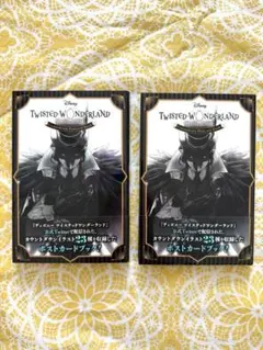 【匿名配送】ディズニーツイステッドワンダーランド ポストカードブック 2冊セット