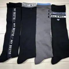 新品！キッズ子ども女の子ハイソックス靴下 4足セット １９〜２４センチ