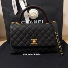 CHANEL ココハンドル キャビアスキン トップハンドル　フラップバッグのサムネイル