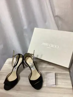 最終値下げ　ジミーチュウ　スエードレザー　オープントゥパンプス