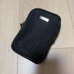 GUCCI GGキャンバス ポーチ ブラック