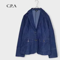 C.P.A デニム テーラードジャケット シングル ストレッチ M ブルー
