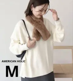 AMERICAN HOLIC★ バイパチクルーネックニットプルオーバー