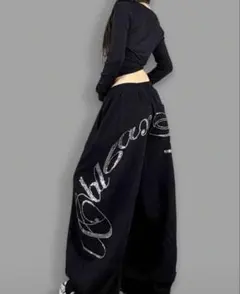 SHEIN ラインストーン スウェットパンツ