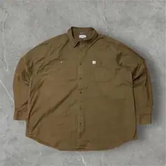Carhartt カーハート 長袖シャツ ダック地 ブラウン 3XLワークシャツ