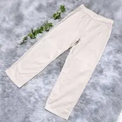 UNIQLO ユニクロ コットンリラックスアンクルパンツ (M) ベージュ系