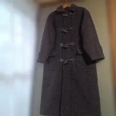 ダークグレー ダッフルコート フード付き