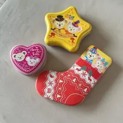 Disney ダッフィー シェリーメイ お菓子缶 ハロウィン クリスマス ハート