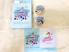 ディズニー サマークールオフ ミセス 缶バッジ ステッカー 4点セットのサムネイル