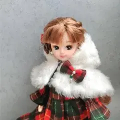 リカちゃん 服 ハンドメイド ワンピース ケープ ヘアピン