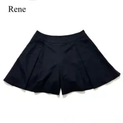 Rene ルネ キュロット ショートパンツ 34 デニム風 フレア 日本製