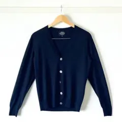 【今だけセール・美品】ユナイテッドアローズ 薄手 ウールカーディガン 紺 Sのサムネイル