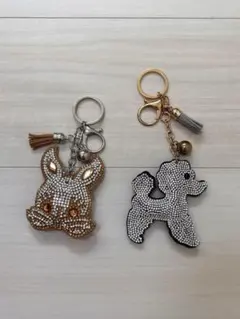 動物モチーフ キーホルダー 2点セット