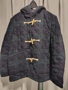 GLOBAL WORKダッフルコートブラックウォッチL