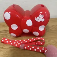 ミニーマウス　ポップコーンバケット　ディズニー　リボン　美品　水玉　ドット